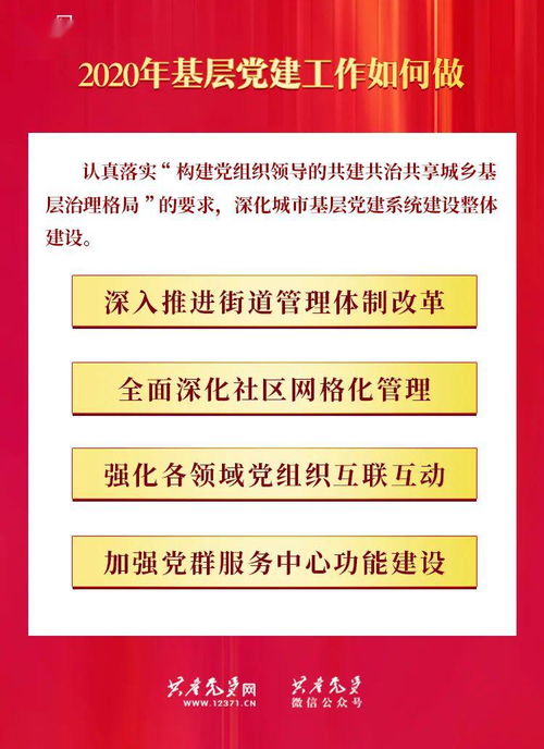 一图读懂 2020年基层党建工作如何做——承接总公司工程建设业务